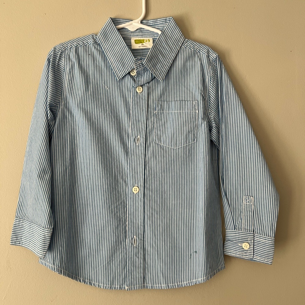 Blue Striped Kids Shirt